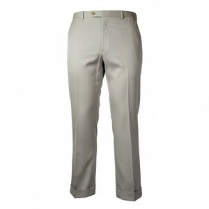 Brooks Brothers Madison Fit Wool Pleated Dress Pants Mens 38 x 34 Tan Brown